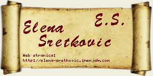 Elena Sretković vizit kartica